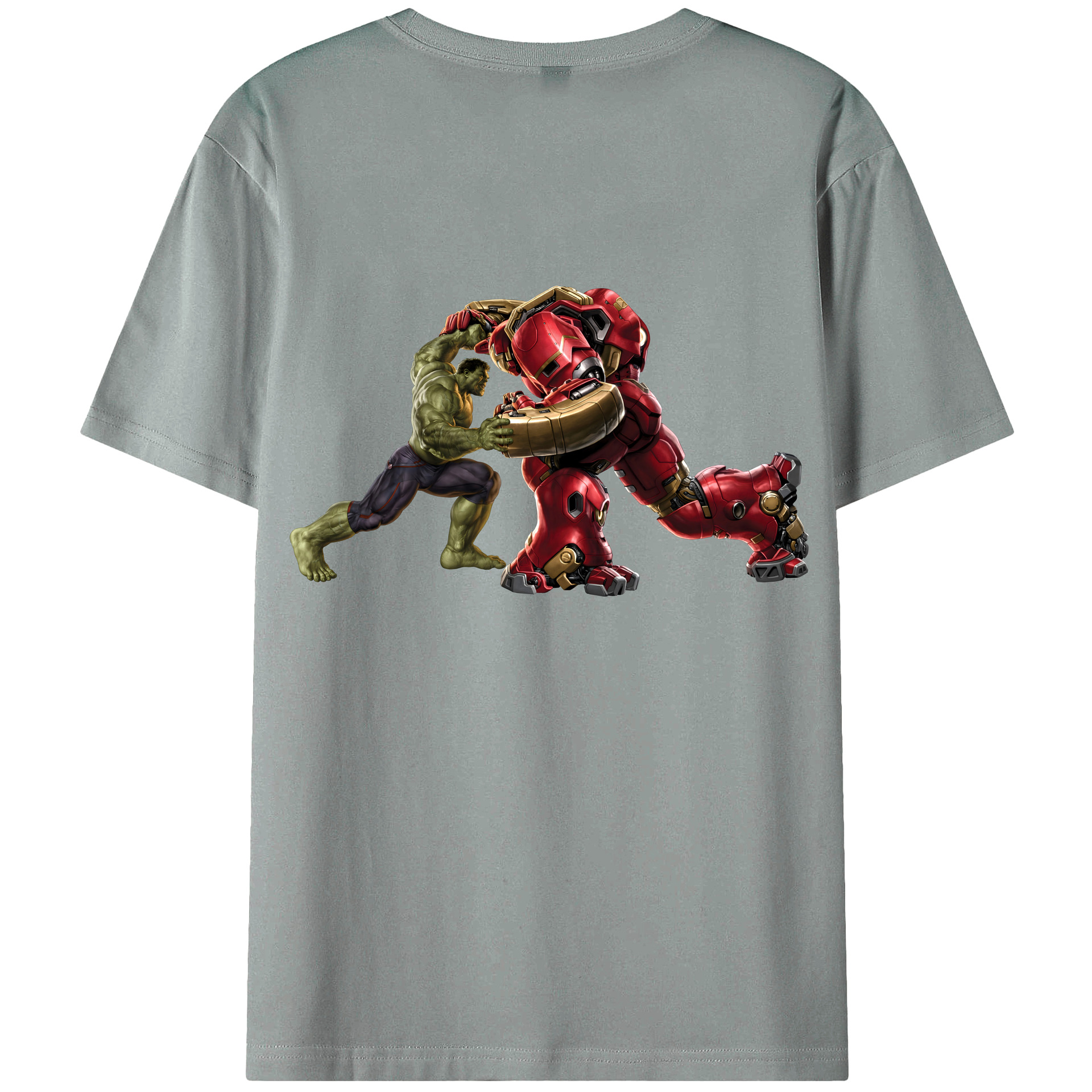 （画像用） アベンジャーズ The Avengers 綿100％ メンズ半袖Tシャツ（バックプリント） 通気性